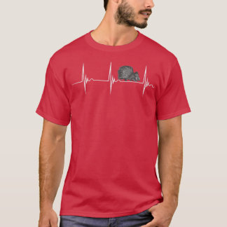 Porcupine Rodent Heartbeat EKG Pulse Nature Animal T-Shirt