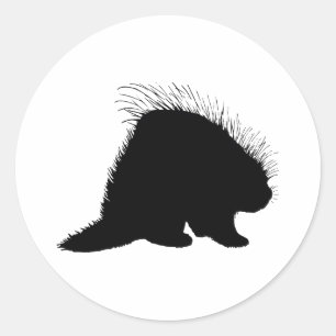 Porcupine Runder Aufkleber