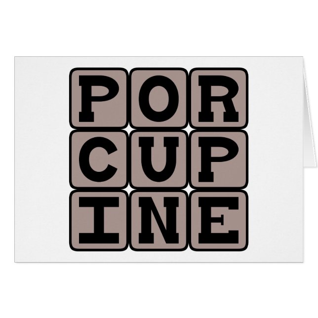 Porcupine, scharfgequillter Nagel (Vorderseite (Horizontal))