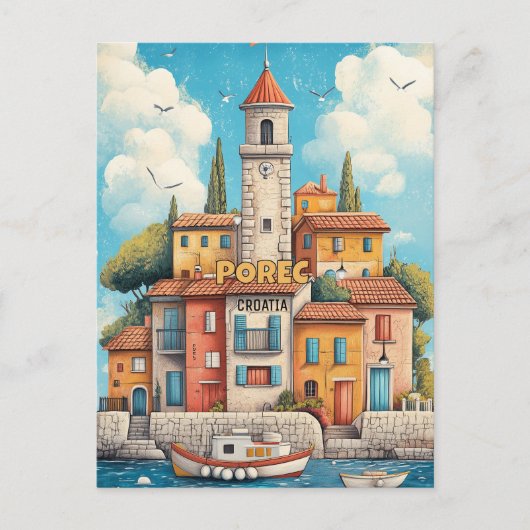 Porec Kroatien Reisen Postkarte (Vorderseite)