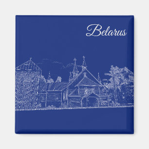 Porechye Parečča Architektur Kirche Weißrussland  Magnet