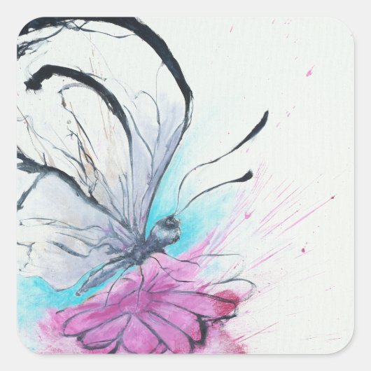 Poria Quadratischer Aufkleber (Vorderseite)