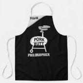 "Pork Butt Philosopher" Apron - BBQ Wisdom Schürze (Vorderseite)