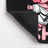 Pork Chop Funny Karate Pig Martial Mousepad (Ecke)