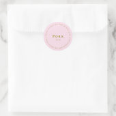 Pork-Free Request Sticker, Light pink Runder Aufkleber (Tasche)