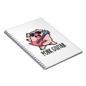 Pork Guitar Funny Rock Guitar Pig Pub Notizblock (Rechte Seite)