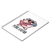 Pork Guitar Funny Rock Guitar Pig Pub Notizblock (Linke Seite)