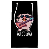 Pork Guitar Funny Rock Guitar Pig Pun Dark BG Kleine Geschenktüte (Vorderseite)