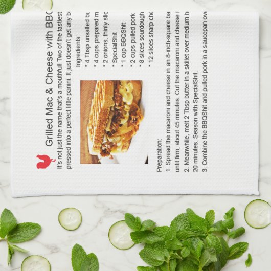 Pork Mac Cheese Panini Handtuch (Gefaltet)