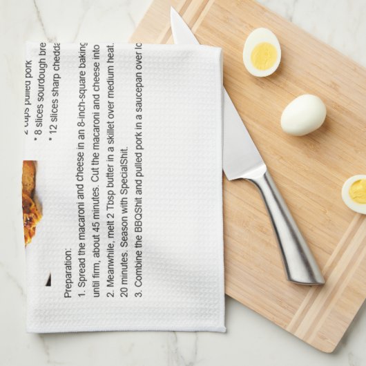 Pork Mac Cheese Panini Handtuch (Viertel Falte)