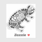 Pork Parts Schneidet Word Cloud Typogramm Aufkleber (Blatt)