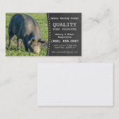 Pork Producer Hog Pig Farm Visitenkarte (Vorne/Hinten)