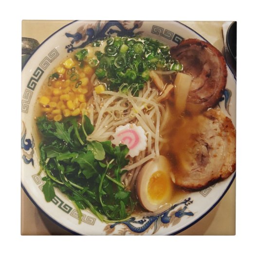 Pork Ramen Noodles Fliese (Vorderseite)