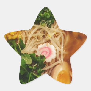 Pork Ramen Noodles Stern-Aufkleber