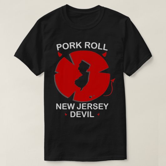 Pork Roll New Jersey Devil Breakfast Food Pine Bar T-Shirt (Design vorne)