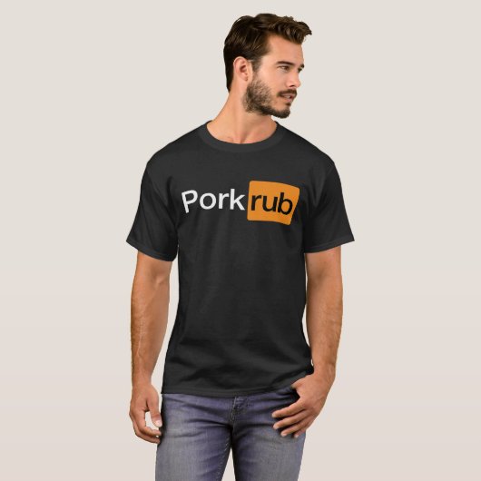 "Pork Rub" Funny GRILLEN Barbecue T-Shirt (Vorne ganz)