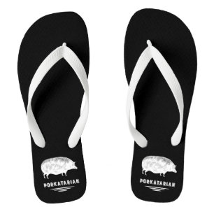 Porkatarian - Lustiger Bacon-Liebhaber Vintage-Sch Badesandalen