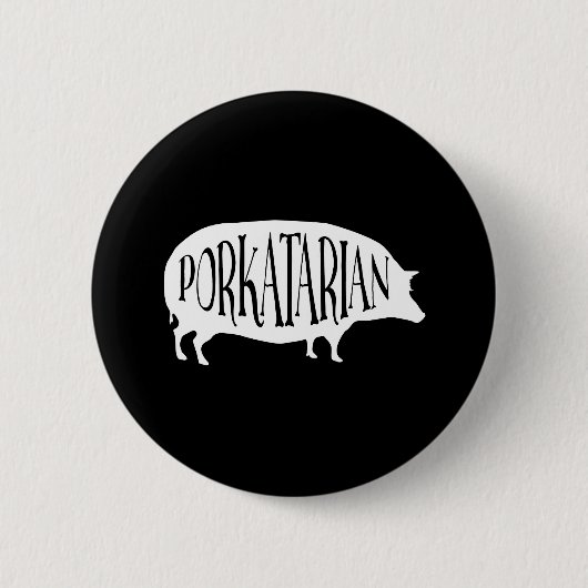 Porkatarian-Vintage-BBQ-Schwein Button (Vorderseite)