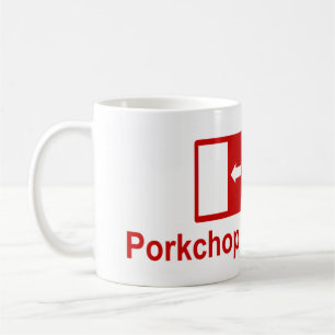 Porkchop schiebt Tasse ein