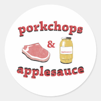 Porkchops & Applesauce Runder Aufkleber