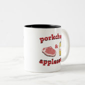 porkchops u. Apfelmus Zweifarbige Tasse (VorderseiteRechts)