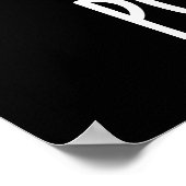 Porkcorn Funny Popcorn Pun Dark BG Poster (Ecke)