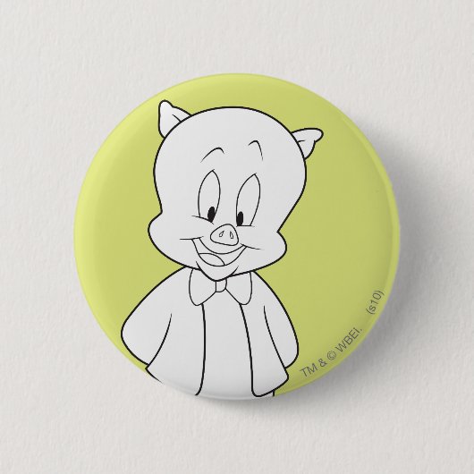 Porky Hello Friend Button (Vorderseite)