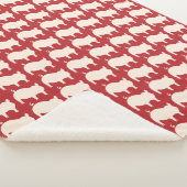 Porky Pals Red White Small Sherpa Blanket Sherpadecke (3/4)