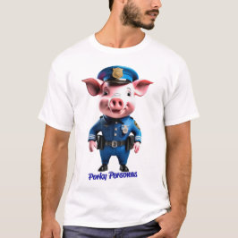 Porky Personas lustige Schweinecharakter T-Shirt