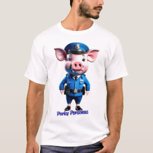 Porky Personas lustige Schweinefiguren T-Shirt