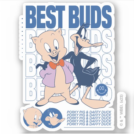 Porky Pig & DAFFY DUCK™ Best Buds Aufkleber (Vorderseite)