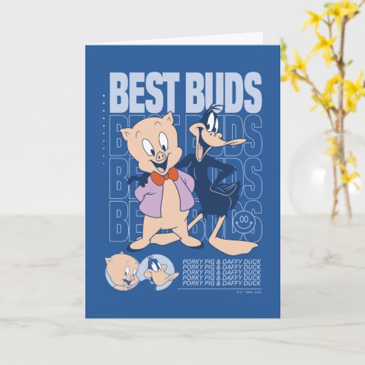 Porky Pig & DAFFY DUCK™ Best Buds Karte (Gelbe Blume)