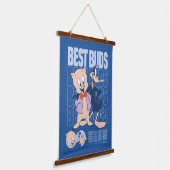 Porky Pig & DAFFY DUCK™ Best Buds Wandteppich Mit Holzrahmen (Gewinkelt)