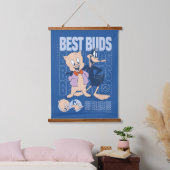 Porky Pig & DAFFY DUCK™ Best Buds Wandteppich Mit Holzrahmen (Schlafzimmer)