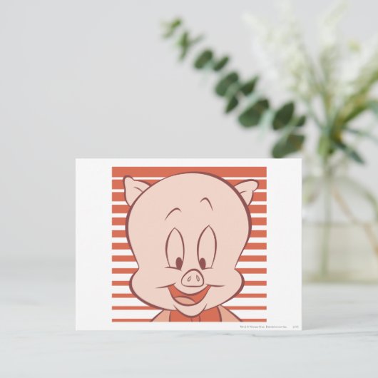 Porky Pig expressive 23 Postkarte (Stehend Vorderseite)