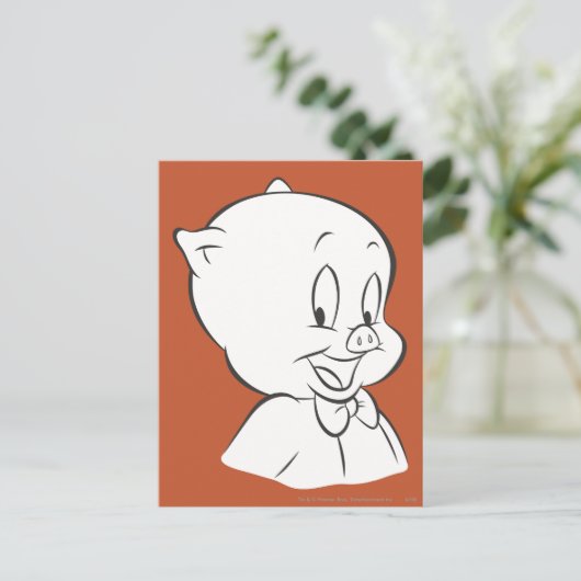 Porky Pig expressive 4 Postkarte (Stehend Vorderseite)