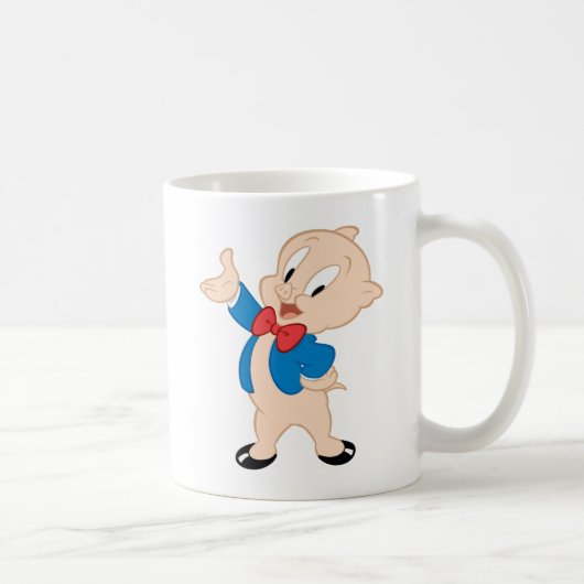 Porky Pig | Klassische Pose Kaffeetasse (Rechts)