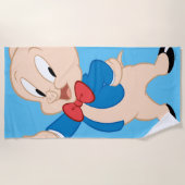 Porky Pig | Klassische Pose Strandtuch (Vorderseite)