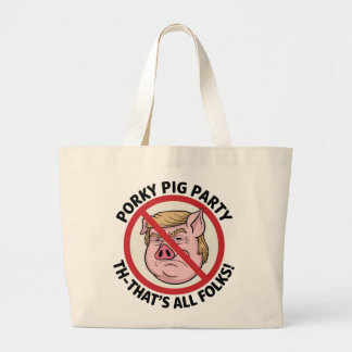 Porky Pig Party: Game Over for One-Party Rule Jumbo Stoffbeutel