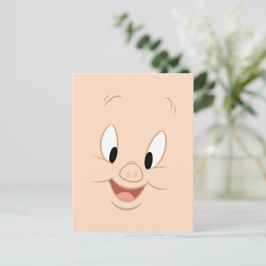 Porky Pig Smiling Postkarte (Stehend Vorderseite)