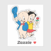 Porky Pig und Petunia Aufkleber (Blatt)