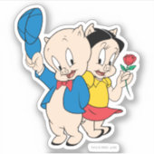 Porky Pig und Petunia Aufkleber (Vorderseite)