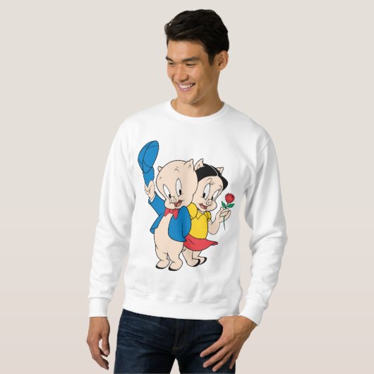 Porky Pig und Petunia Sweatshirt (Vorne ganz)