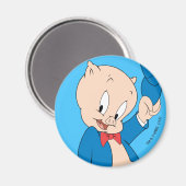 Porky Pig | Wave Hat Magnet (Vorderseite/Rückseite)