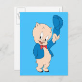 Porky Pig | Wave Hat Postkarte (Vorne/Hinten)