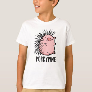 Porky-Pine Funny Porcupine Pig Pun T-Shirt