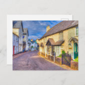 Porlock High Street Art Postkarte (Vorne/Hinten)