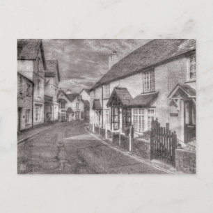 Porlock High Street Vintag Feiertagspostkarte