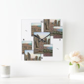 Porlock Triptych Quadratische Wanduhr (Zuhause)