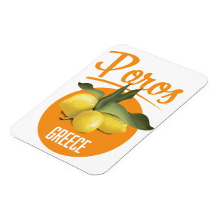 Poros Griechenland Reiseplakat Art Print Magnet